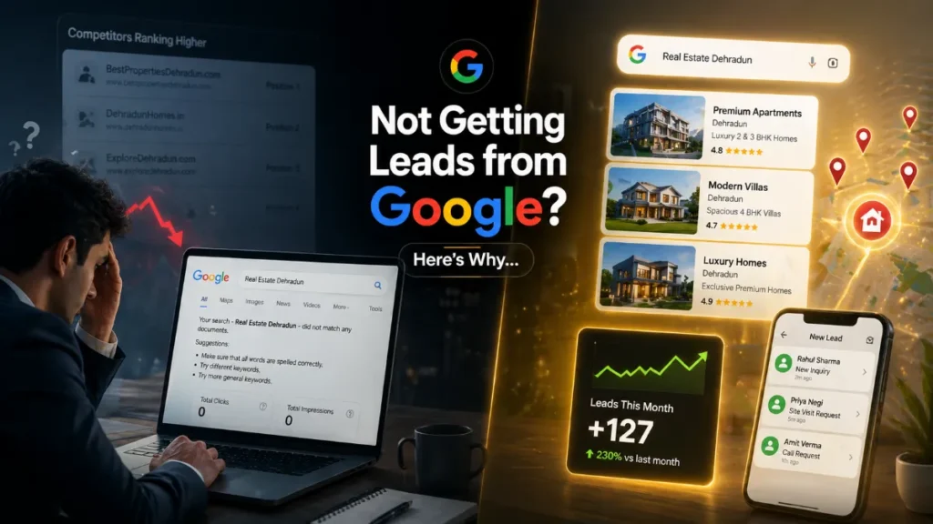 Why Most Real Estate Companies in Dehradun Struggle to Get Leads from Google — And What Top Builders Are Doing Differently
